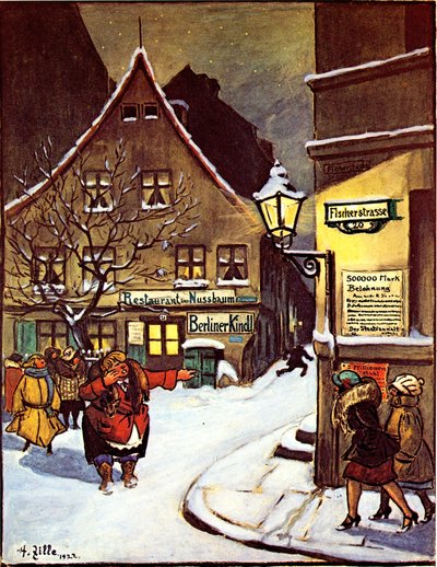 Berlin Street Scene Fischerstrasse by Heinrich Zille